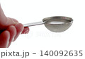 A clear liquid filled in a metal spoon 140092635