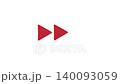 手描きの早送りアイコンアニメーション　動画再生・スキップ表現 140093059