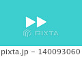 手描きの早送りアイコンアニメーション　動画再生・スキップ表現 140093060