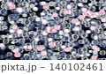 Glowing neon spheres drifting in dark blue background 140102461