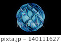 Glass Twisted Sphere Teal Iridescent Rotating Seamless Loop Animation 3D Render 140111627
