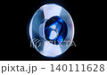 Glass Torus Deep Blue Iridescent Rotating Seamless Loop Animation 3D Render 140111628