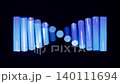 Blue Glass Cylinders Wave Formation Rotating Seamless Loop Animation 3D Render 140111694