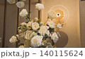 Decorating a restaurant with fresh flowers 140115624
