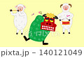 2027年の年賀状の動画素材。羊が獅子舞で新年を祝っている。 140121049