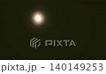 A full moon faintly shining beyond the clouds 140149253