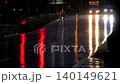 Car running in the rain 140149621