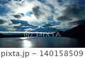 Mount Fuji and flowing clouds (time lapse) at Lake Motosu, Yamanashi Prefecture 140158509