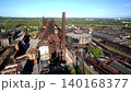 Dolni Vitkovice industrial complex in Ostrava, Moravia, Czech Republic, historic steelworks architecture and massive industrial structures in transformation, real-time footage 140168377