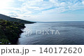Scenic Aerial View of Amed Coastline and Traditional Boats in Bali 140172620