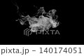 Slow motion white smoke cloud drifting across black background. Realistic atmospheric SFX overlay with swirling vapor, ideal for VFX compositing, transitions and cinematic effects. Speed ramp effect. 140174051