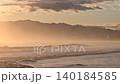 After the typhoon passed, huge waves crashed onto the Shonan coast in the evening light. 140184585