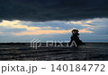 雨晴海岸の日の出と雲の流れ　タイムラプス　富山県 140184772