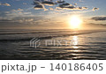 After the typhoon passed, huge waves crashed onto the Shonan coast in the evening light. 140186405