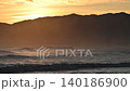 After the typhoon passed, huge waves crashed onto the Shonan coast in the evening light. 140186900
