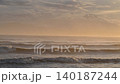 After the typhoon passed, huge waves crashed onto the Shonan coast in the evening light. 140187244