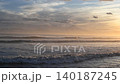 After the typhoon passed, huge waves crashed onto the Shonan coast in the evening light. 140187245