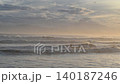 After the typhoon passed, huge waves crashed onto the Shonan coast in the evening light. 140187246