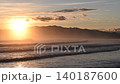 After the typhoon passed, huge waves crashed onto the Shonan coast in the evening light. 140187600