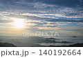 Sunset over Jiufen Mountains and Ocean in New Taipei City 140192664