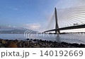 Danjiang Bridge at Sunset in Tamsui, New Taipei City 140192669