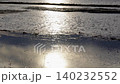 這是靜岡縣稻田在插秧後，夕陽映照下的景象。 140232552