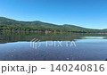 初夏の山中湖に広がる雄大な湖面と大自然に囲まれた美しい絶景風景 140240816