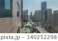 Traffic time lapse in an urban business district 140252298