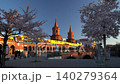 Evening Scene Illumination. Quiet Waterfront With Vibrant Sunset And Travel Scene 140279364