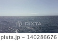 Endless panoramic view over the vast Atlantic Ocean beneath clear sky and distant horizon 140286676