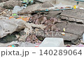 4K Group of rats scavenging for food in dirty garbage pile 140289064