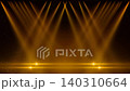 golden stage background with golden spotlight effect 140310664