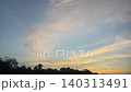 Beautiful Sunset Sky With Clouds View Through Moving Car Window 140313491