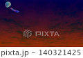 水彩風鈴動畫。循環播放。傍晚。 140321425