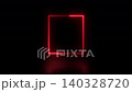 Red Neon Square frame Animation on a Black Background, Creating a Modern Digital Loop 140328720