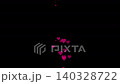 Rising pink hearts animation on black background for love, romance, and social media 140328722
