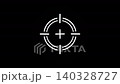 Target scope and loading circle animated loop on black background 140328727