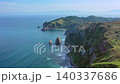 位於北海道室蘭市室蘭八景之一的德賀利莊附近山丘上的太陽能發電設施。室蘭港鳥瞰圖。 140337686