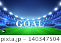 goal text with football animation on the green screen background 140347504