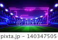 scoreboard background with neon lights effect 140347505