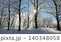 Snow is falling in the winter forest. 140348058