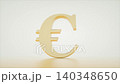 Modern Financial Concept Featuring Golden Euro Icon in Minimal Space 140348650