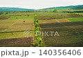 Aerial flight over green vineyards and agricultural fields 140356406