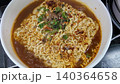Han River Ramen Delicious Spicy Korean Instant Noodles Cooked in a Convenience Store 140364658