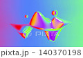 A serene abstract 3D scene with floating glossy forms and soft pastel gradients - 3d illustration 140370198