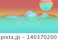 A serene abstract 3D scene with floating glossy forms and soft pastel gradients - 3d illustration 140370200