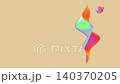 A serene abstract 3D scene with floating glossy forms and soft pastel gradients - 3d illustration 140370205