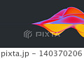 A serene abstract 3D scene with floating glossy forms and soft pastel gradients - 3d illustration 140370206