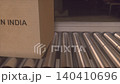 Cardboard Box Made In India Moving On Industrial Conveyor 140410696