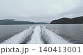 White foamy wake left by boat closeup 140413001